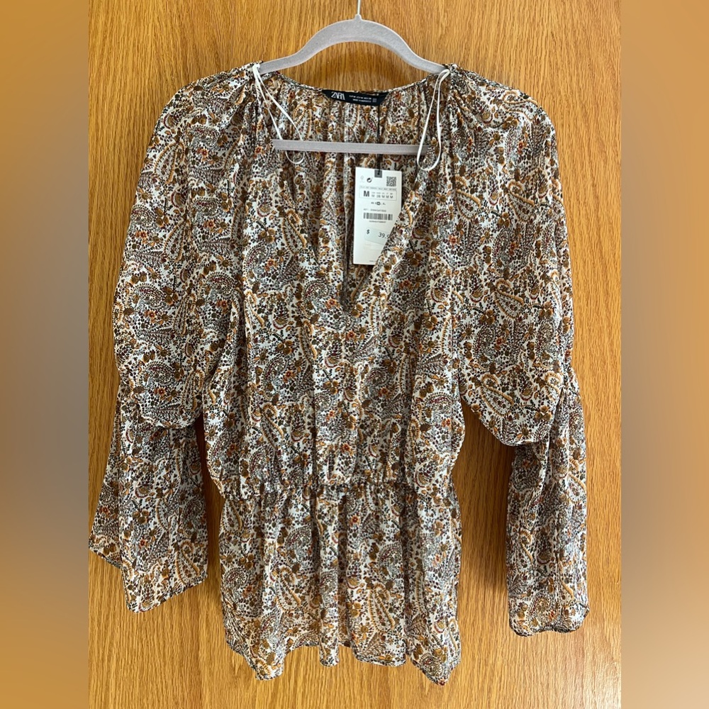 Zara paisley blouse